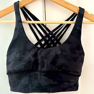 Lululemon limited edition Sports Bra- BLACK CAMO in size 4